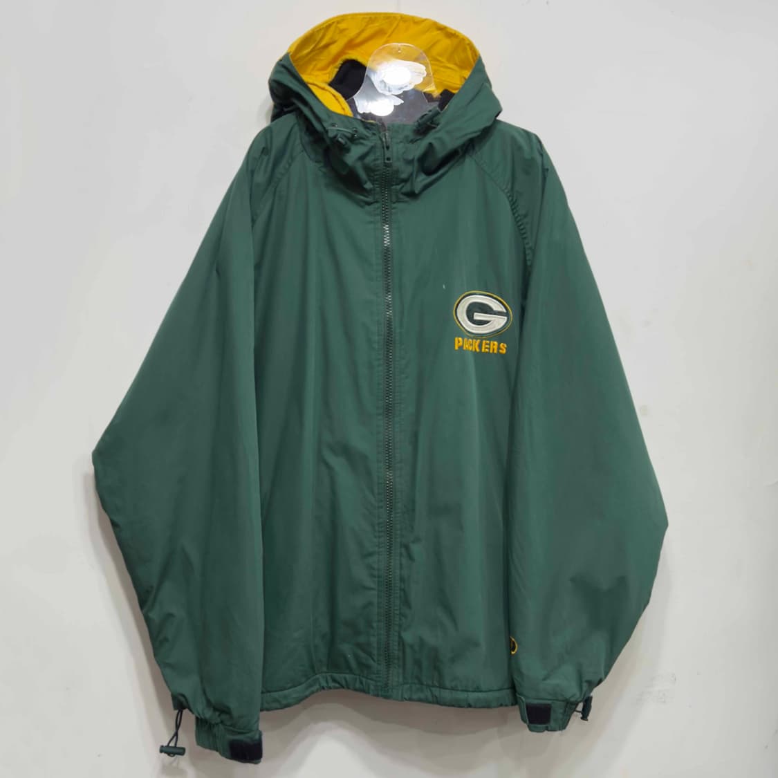 90s Pro Player 그린베어 패커스 후드 점퍼 상품이미지1