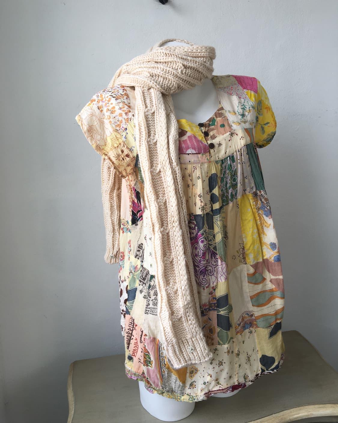  cable pattern 2way knit muffler 상품이미지4