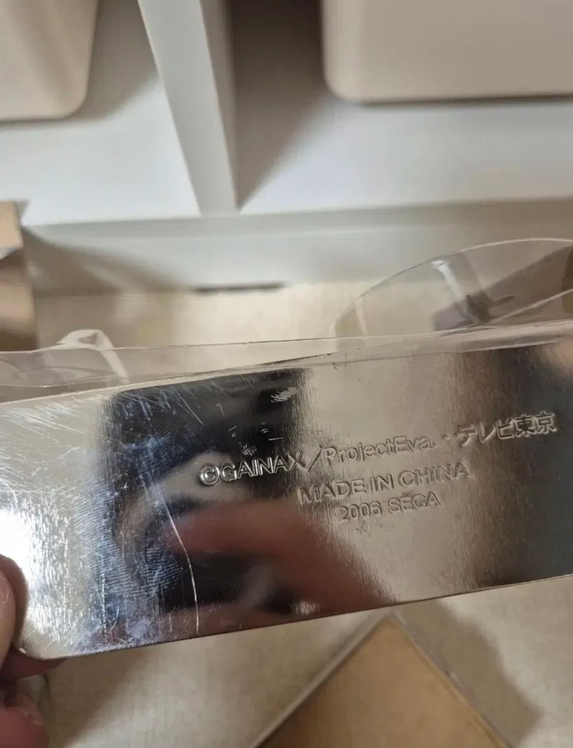 새제품 레어 고전) 에반게리온 레이 아크릴 스탠드 메탈 탁상시계 굿즈 상품이미지3