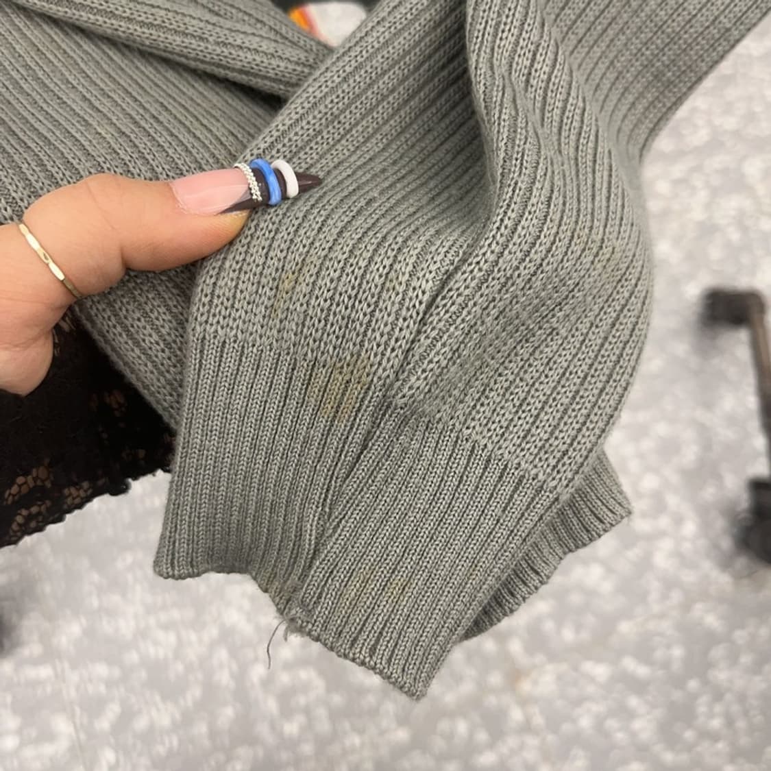 솔리드옴므 한섬 브이넥 울캐시미어 펠트 니트 105 C07613 상품이미지8