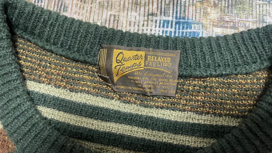 JPN 90s~00s 일본 빈티지 노르딕 패턴 아메카지 니트 스웨터 L 상품이미지6