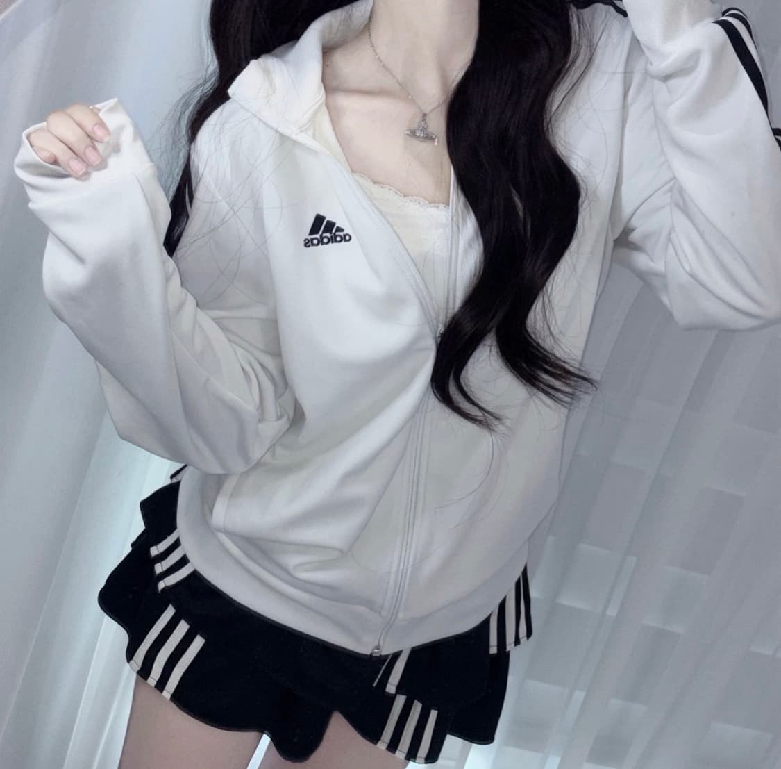 🐰아디다스 코튼 면 데일리 집업 희귀매물🤍 상품이미지3