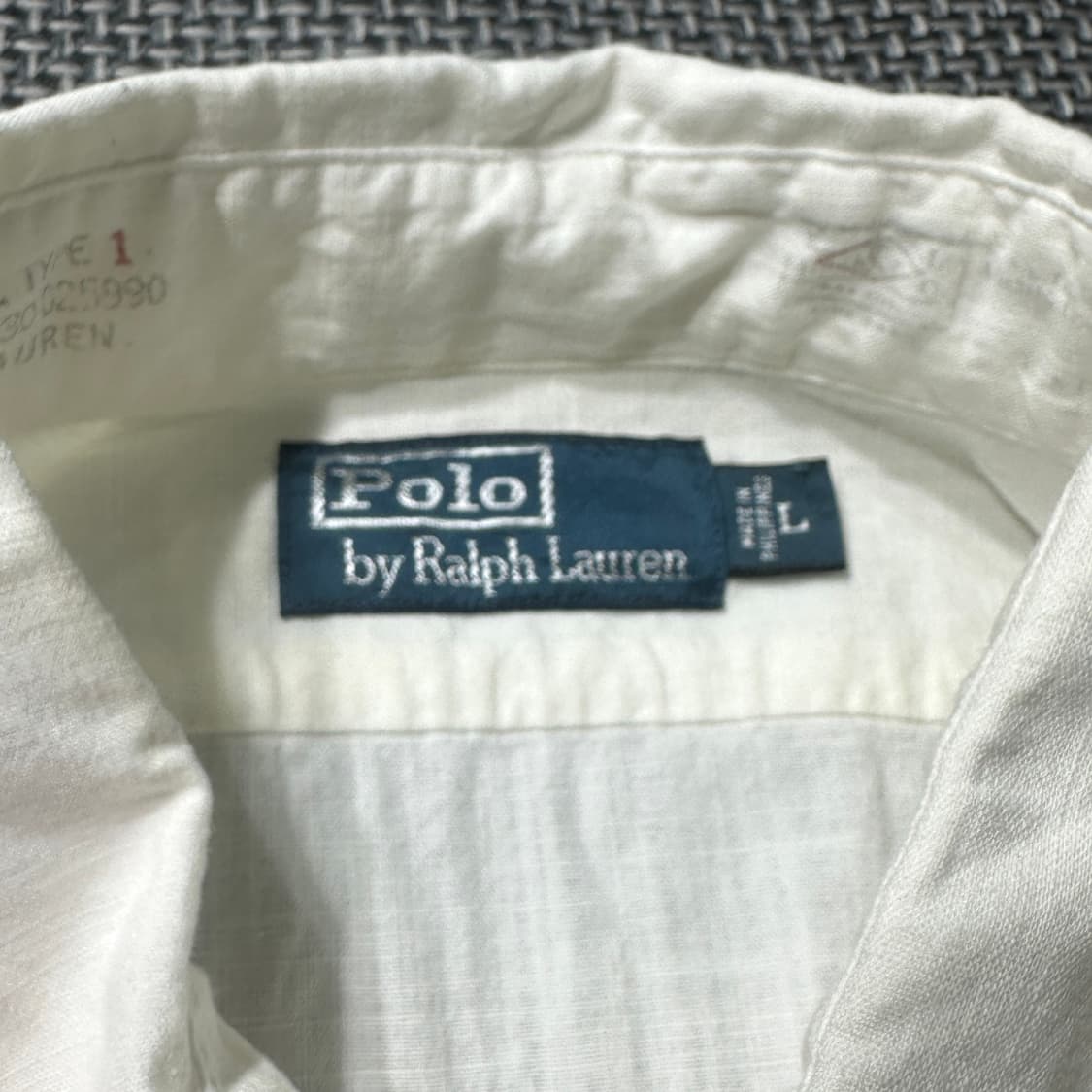 폴로 랄프로렌 린넨 셔츠 화이트 상품이미지4