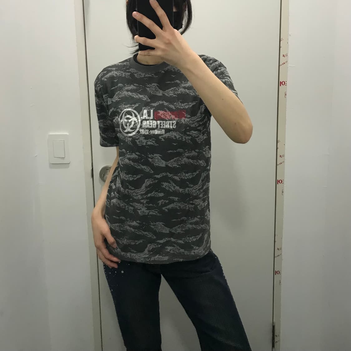 WARNING 카모 레이러드 반팔티셔츠 상품이미지2