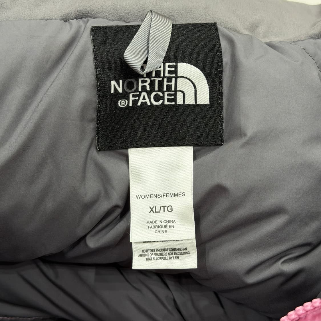 노스페이스 해외판 희귀 우먼스 딸기우유 핑크 눕시700 숏패딩 XL 상품이미지5