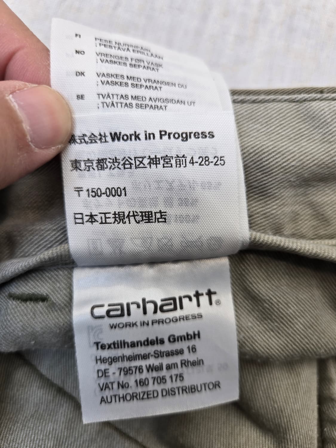 칼하트 카키색 면 반바지 숏팬츠 상품이미지7