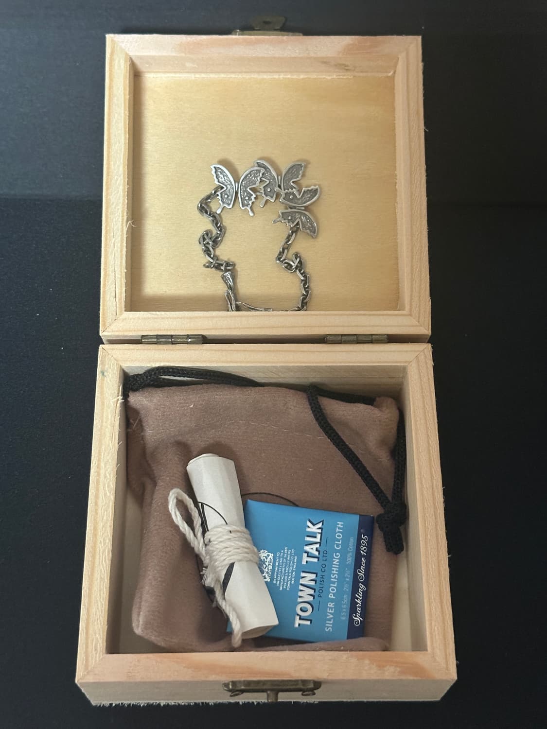 바호스튜디오 나비 925 실버 팔찌 18cm (texture butter 상품이미지3