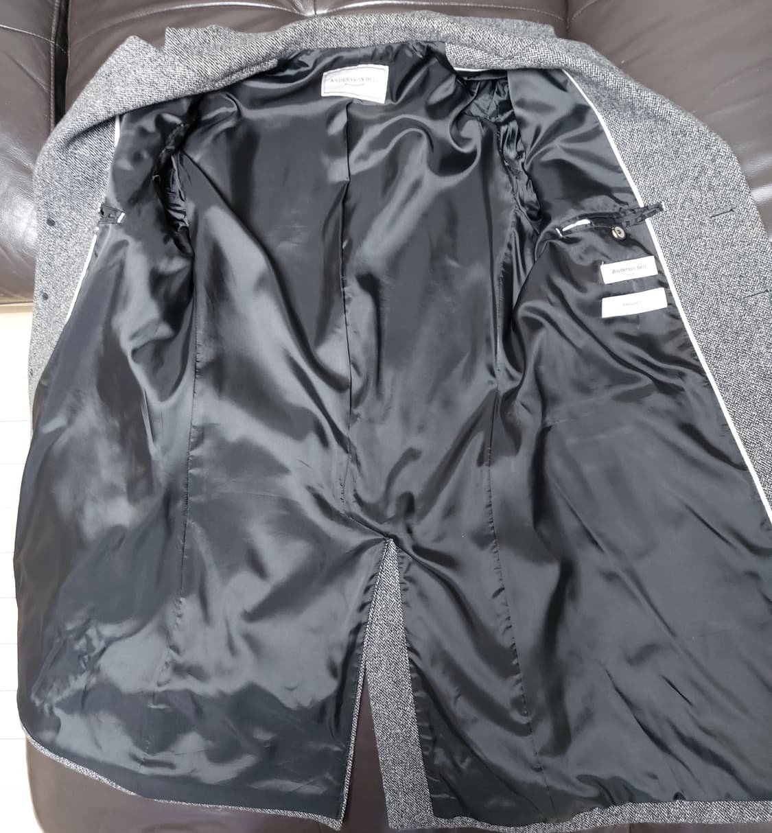 앤더슨벨 AXELSSON 헤링본  남성 울 코트(M) 상품이미지4