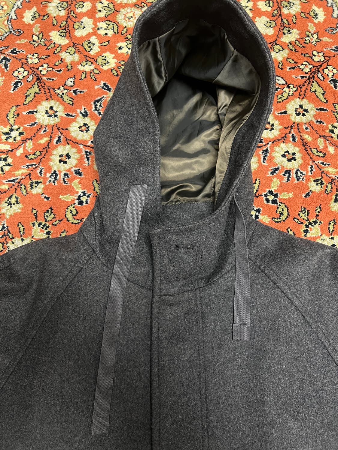 [M] 비슬로우 멜란지 브라운 후드 코트 (100~105) 상품이미지2