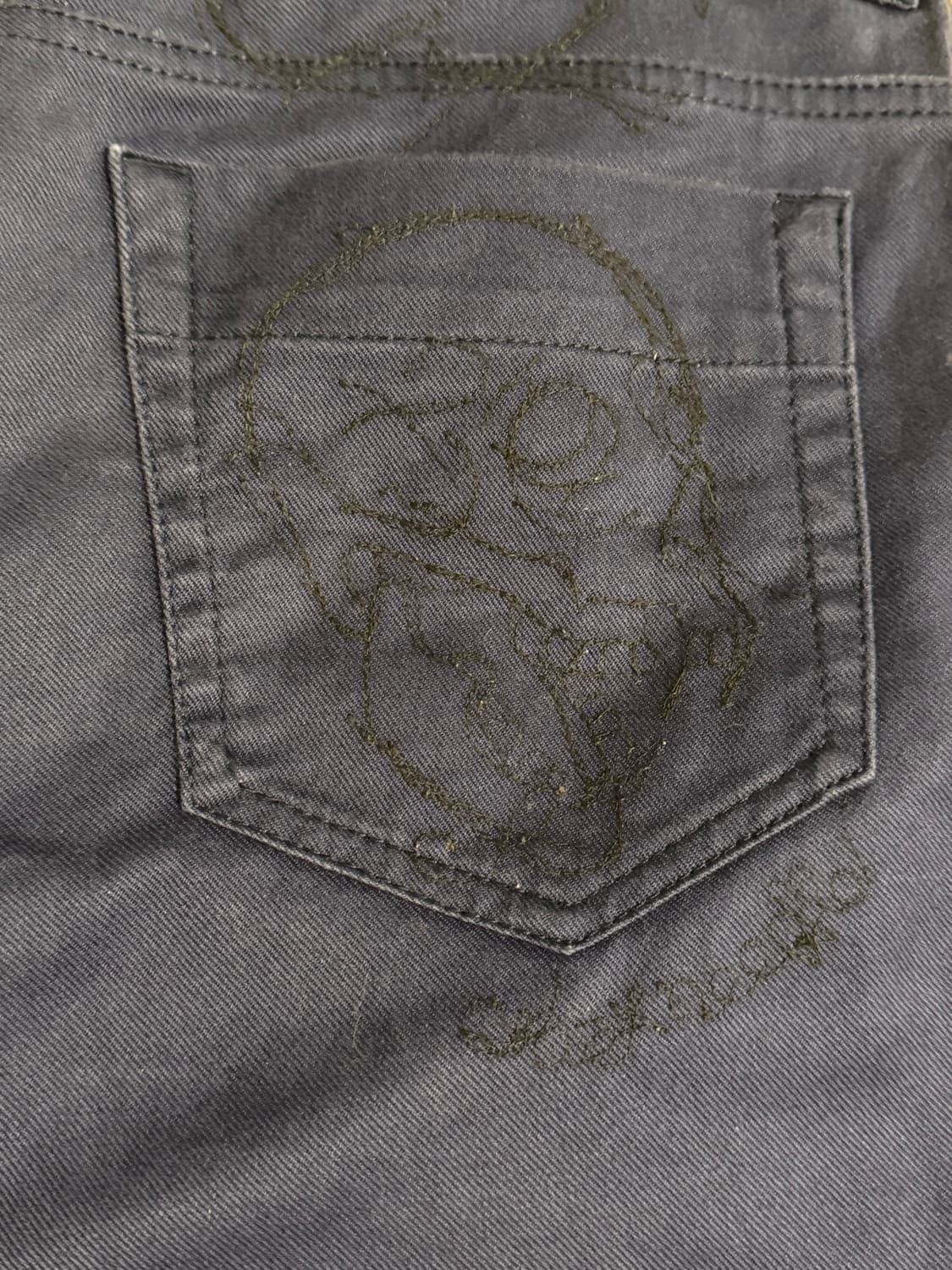 Diesel 디젤 스컬 자수 진 상품이미지6