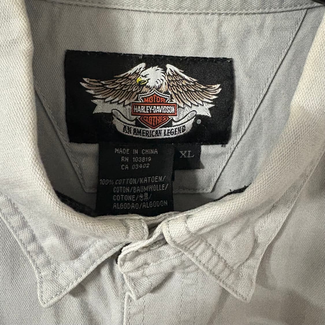할리데이비슨 플레임 트윈캠 코튼 바이커 베스트 조끼 XL 상품이미지5