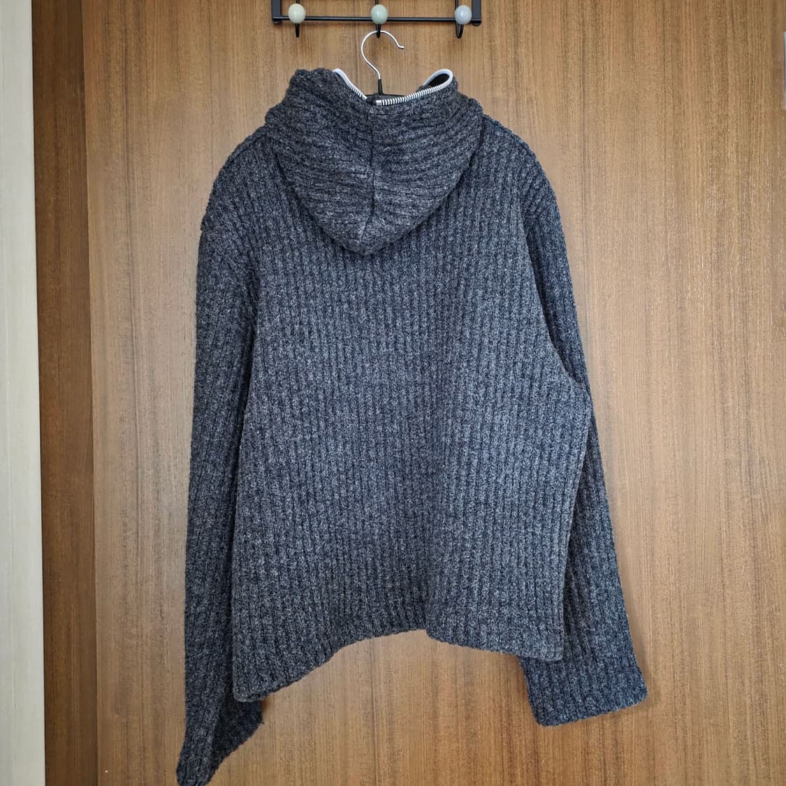 [46] 아워레가시 풀집업 후드 앤트러사이트 메가 립 울 상품이미지3