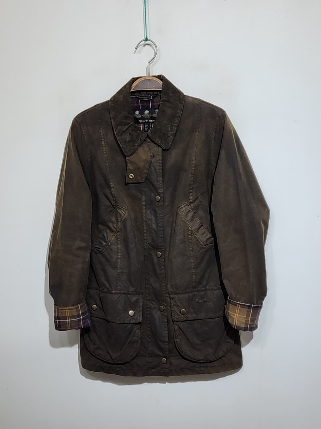 (M) 바버 왁스자켓 빈티지비드넬 왁싱점퍼 매장판  상품이미지1