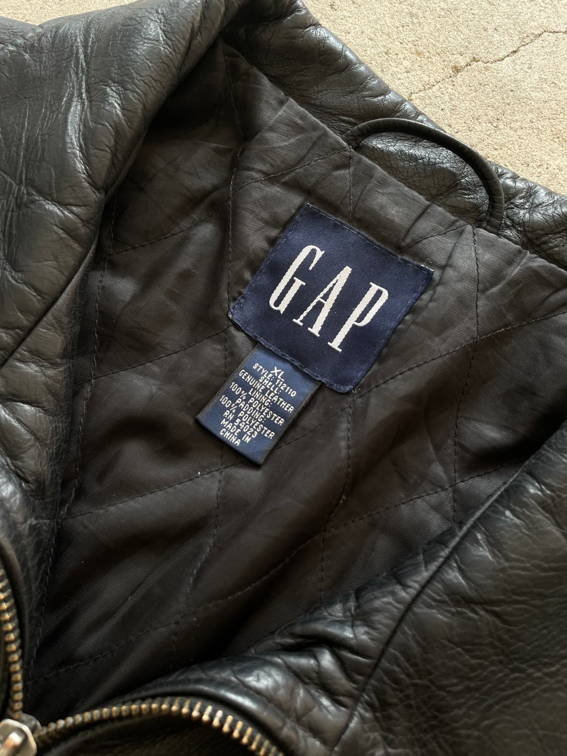 90-00s Old Gap Black Leather Full zip 상품이미지7