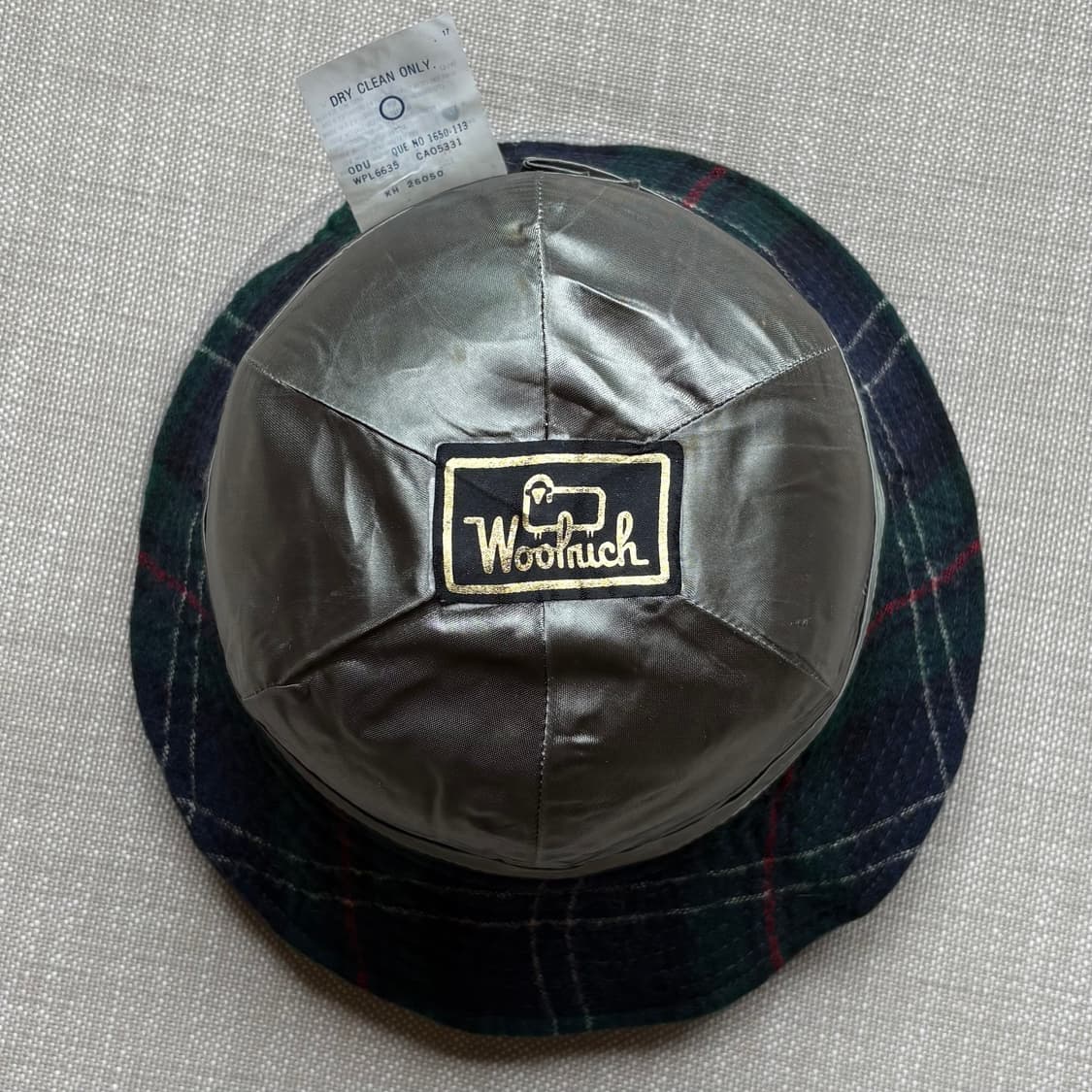 90s USA WOOLRICH 타탄 체크 울 버킷 햇 상품이미지5