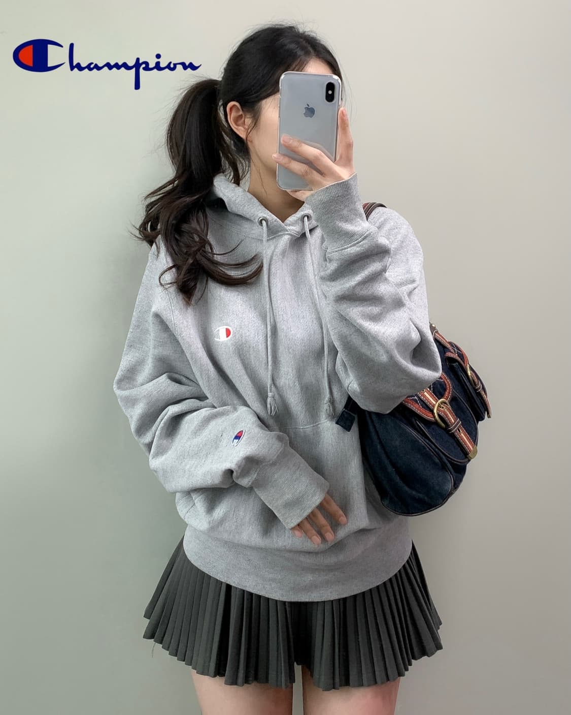 챔피온 리버스위브 후드티  상품이미지2