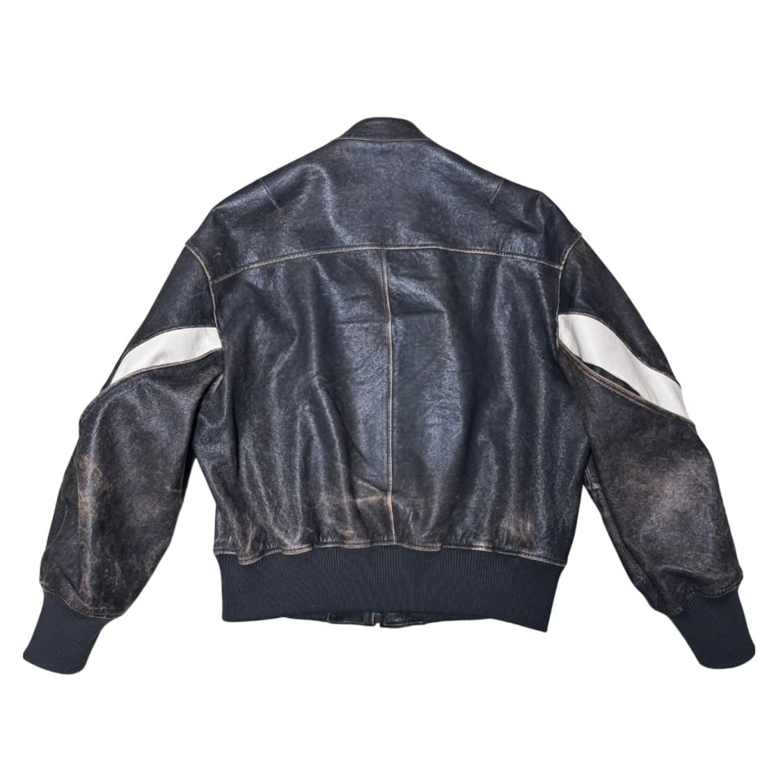 디스트레스 믹스드 레더 점퍼 상품이미지7