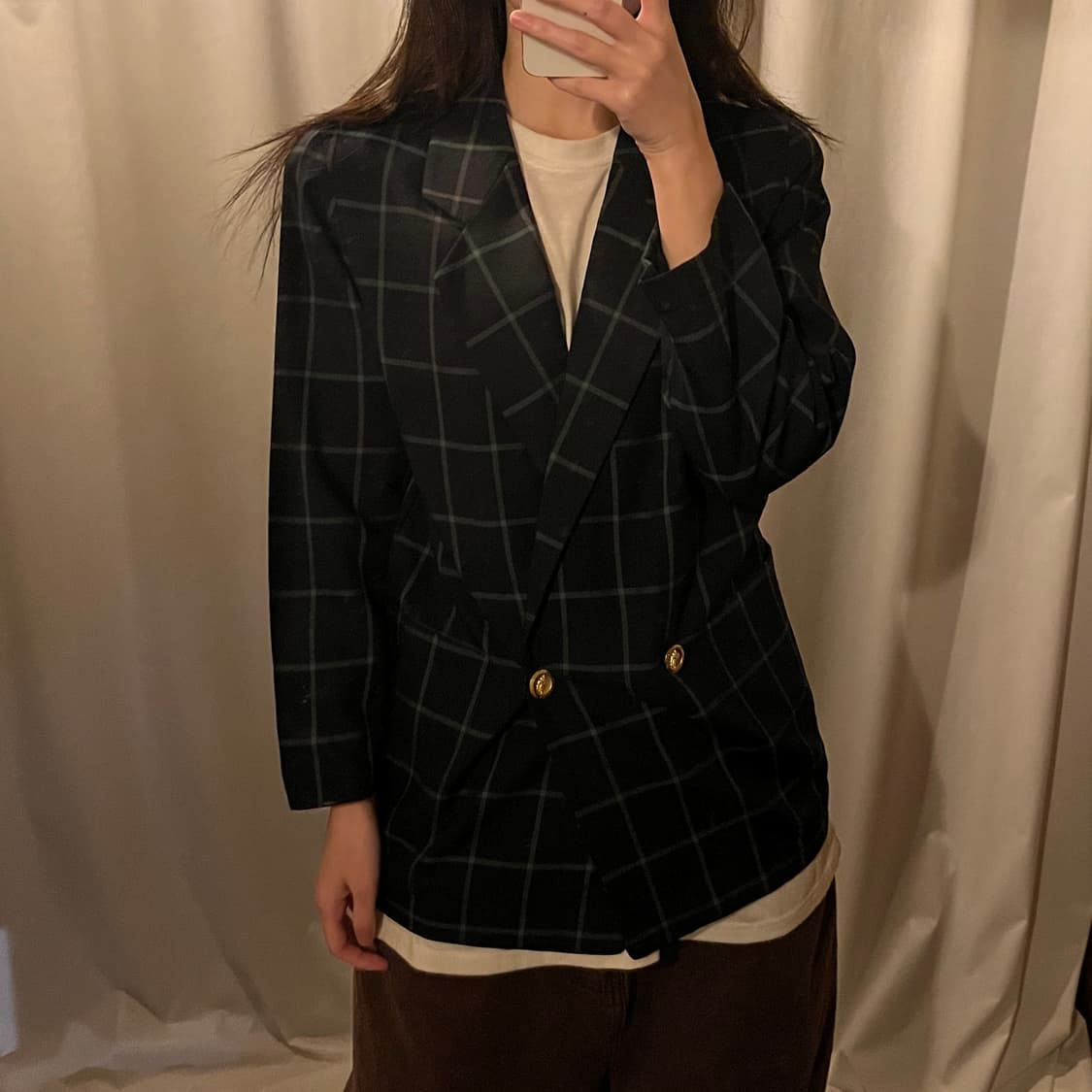 버버리 체크 더블 브레스트 자켓 상품이미지2