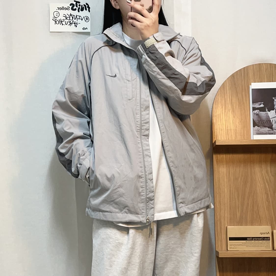 [정품] 나이키 그레이 그레이스우시 바막 집업 [ M ] 상품이미지3