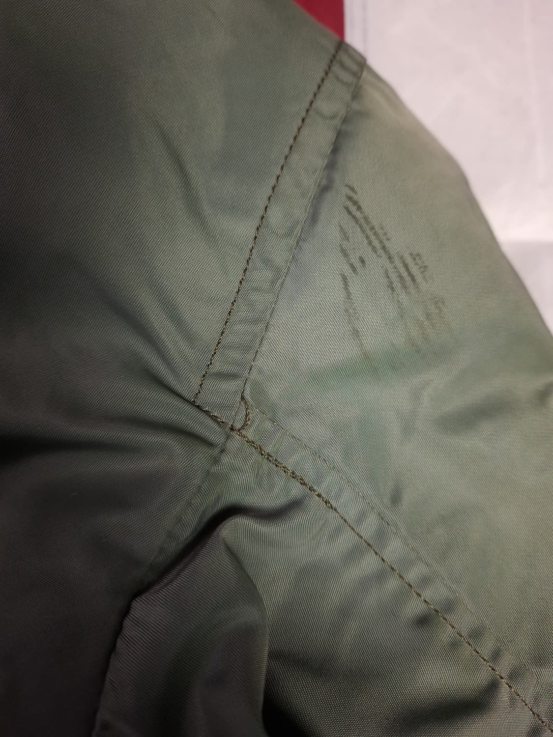 90's 미공군 mobil armer inc 복각 MA-1 울 항공자켓 상품이미지9