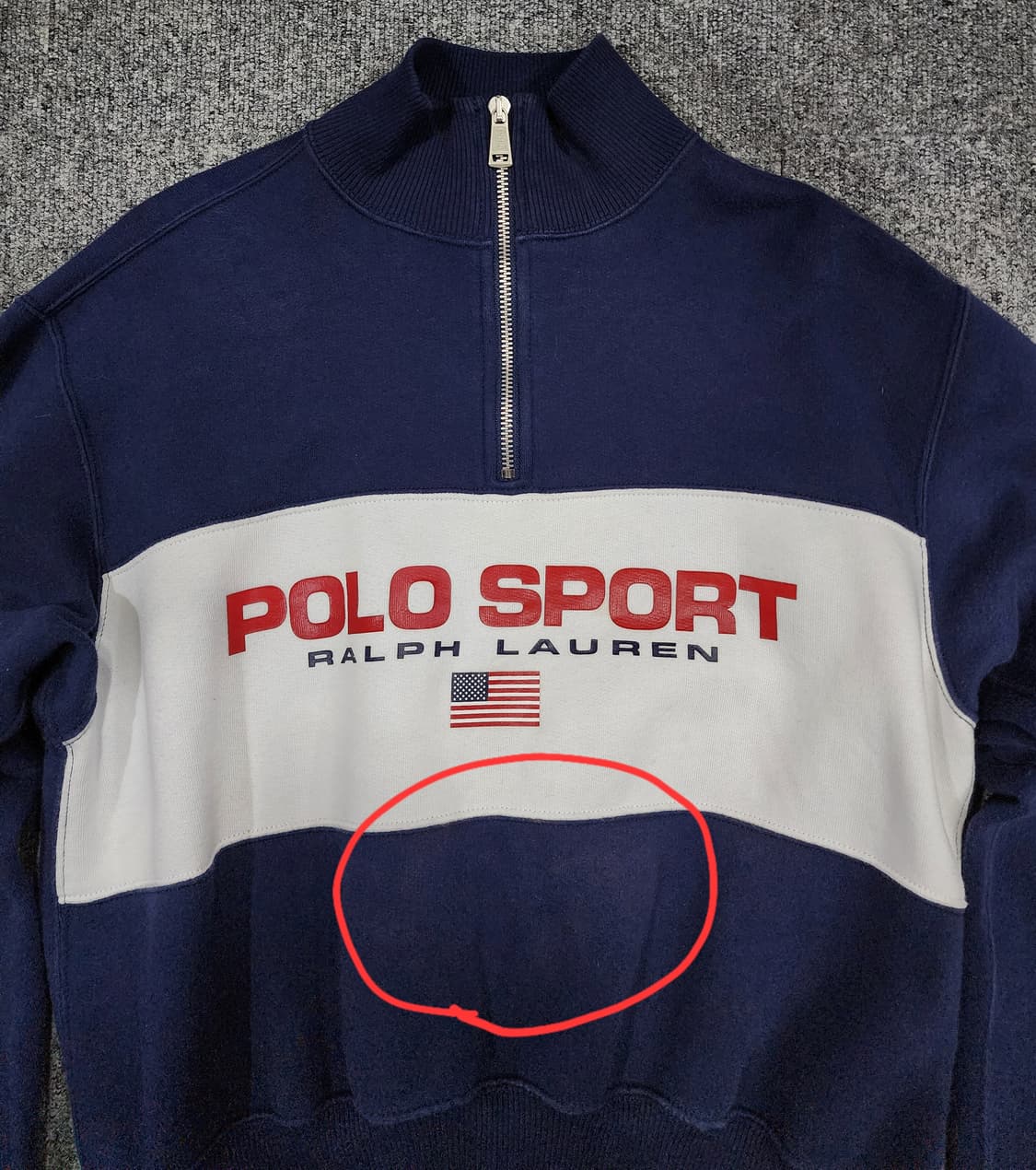 폴로 랄프로렌 폴로 스포츠 풀오버 하프집업 반집업 XS 상품이미지3