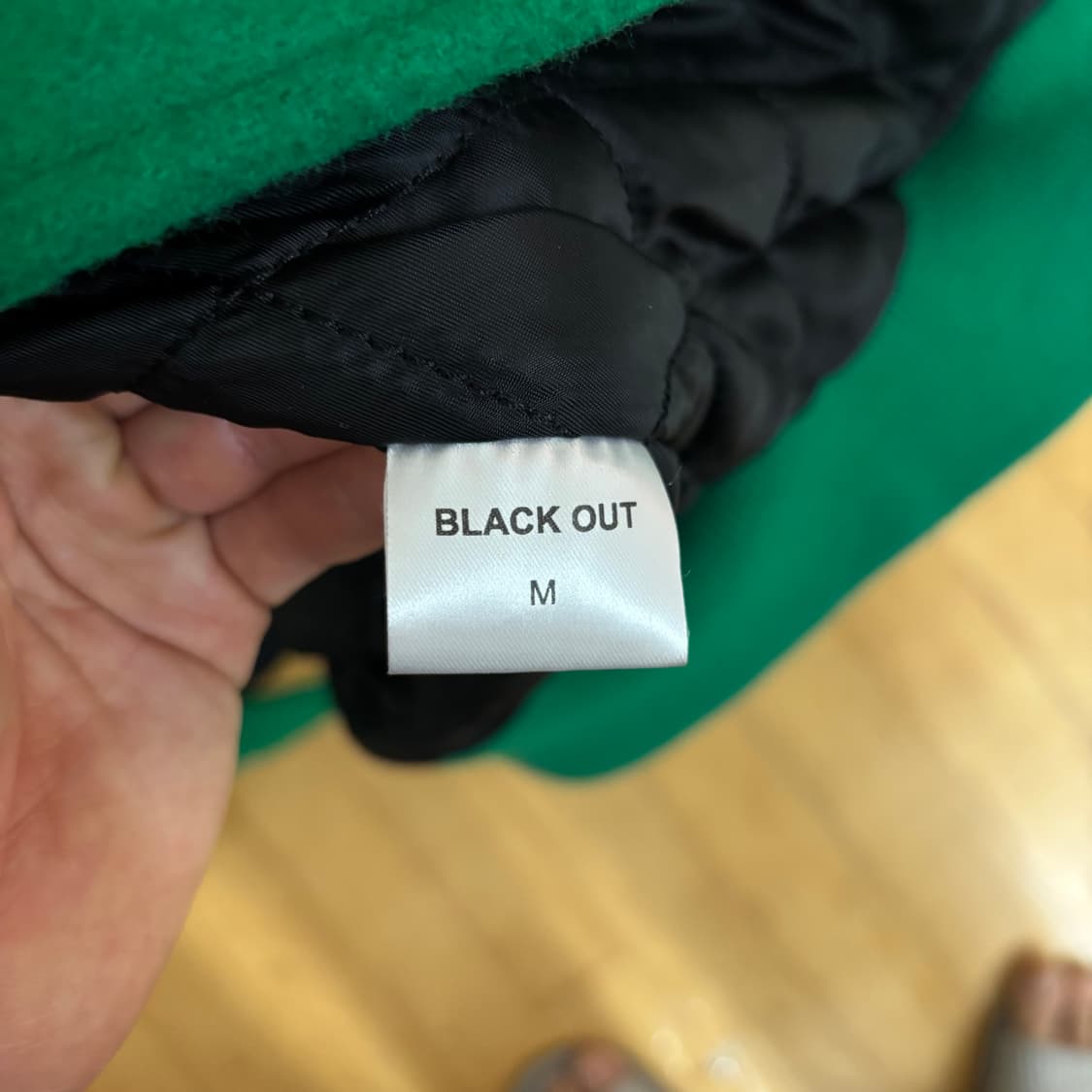 블랙아웃 바시티 자켓 그린 M 상품이미지3