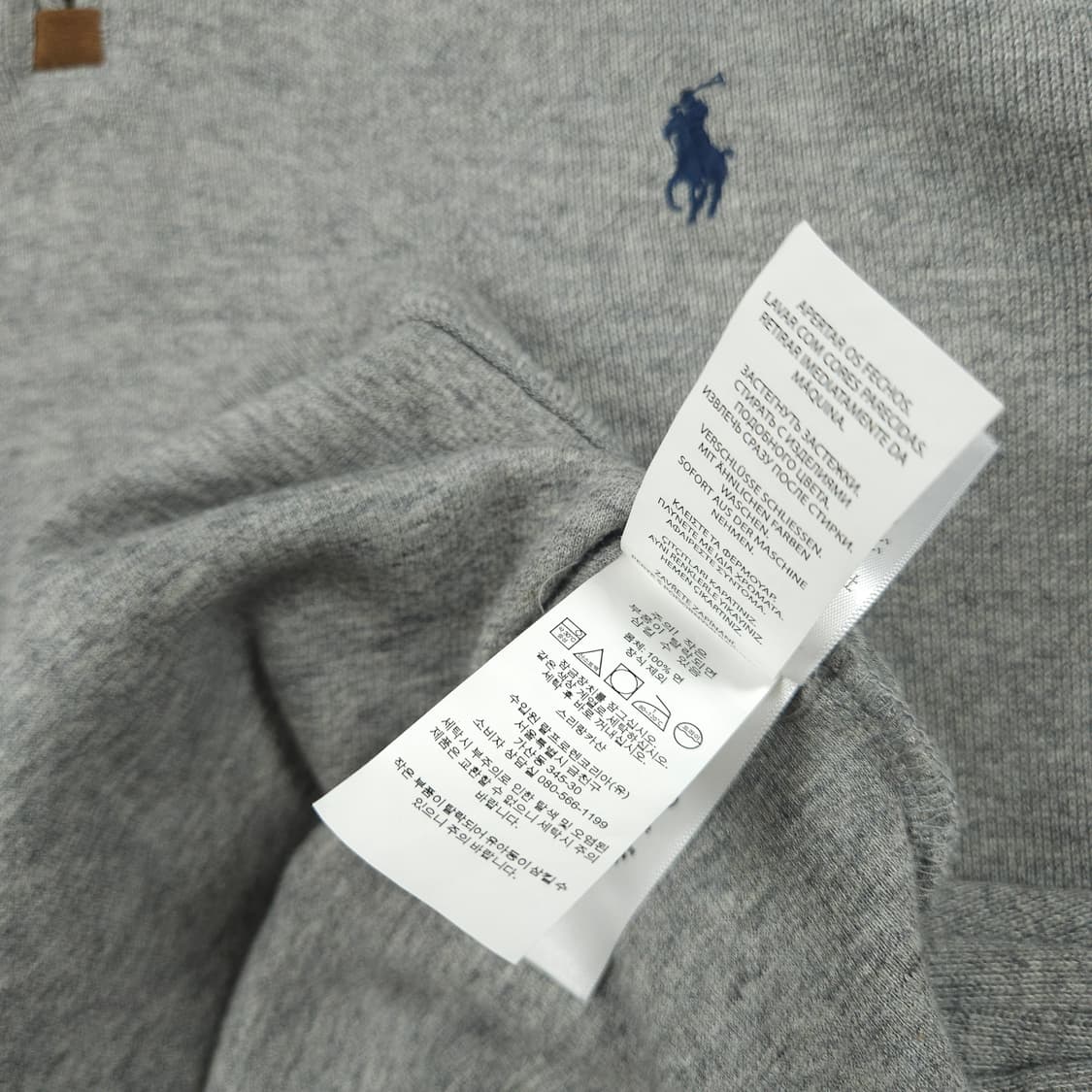 L(100) 폴로 랄프로렌 반집업니트 그레이 상품이미지5