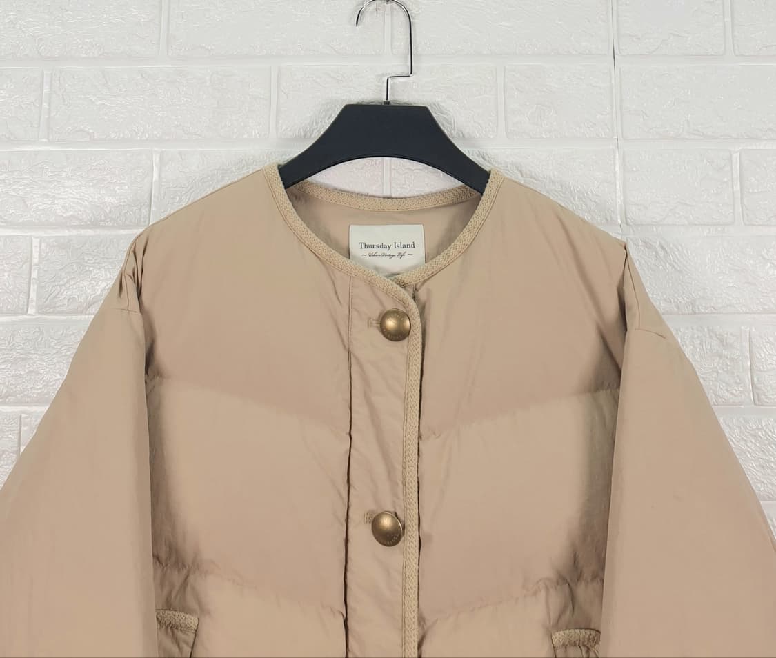 [S]써스데이아일랜드 덕다운 노카라 점퍼 상품이미지6