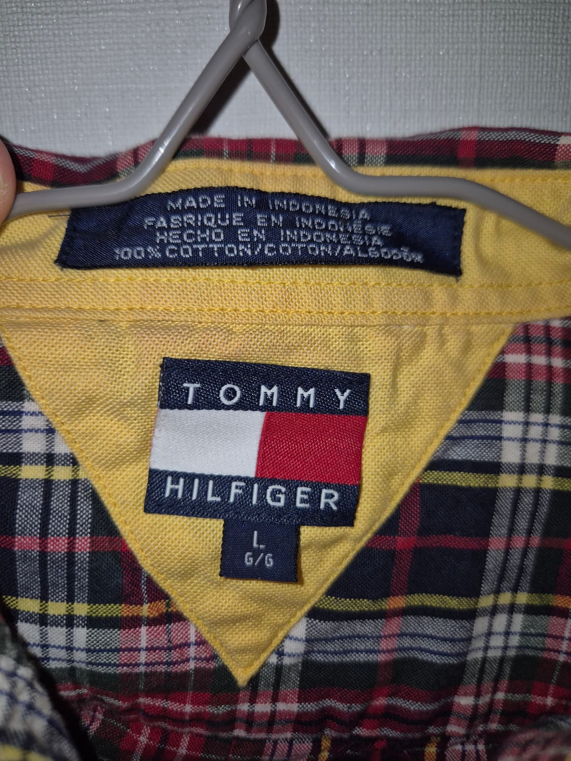 여성 L 타미힐피거 체크 셔츠 상품이미지4