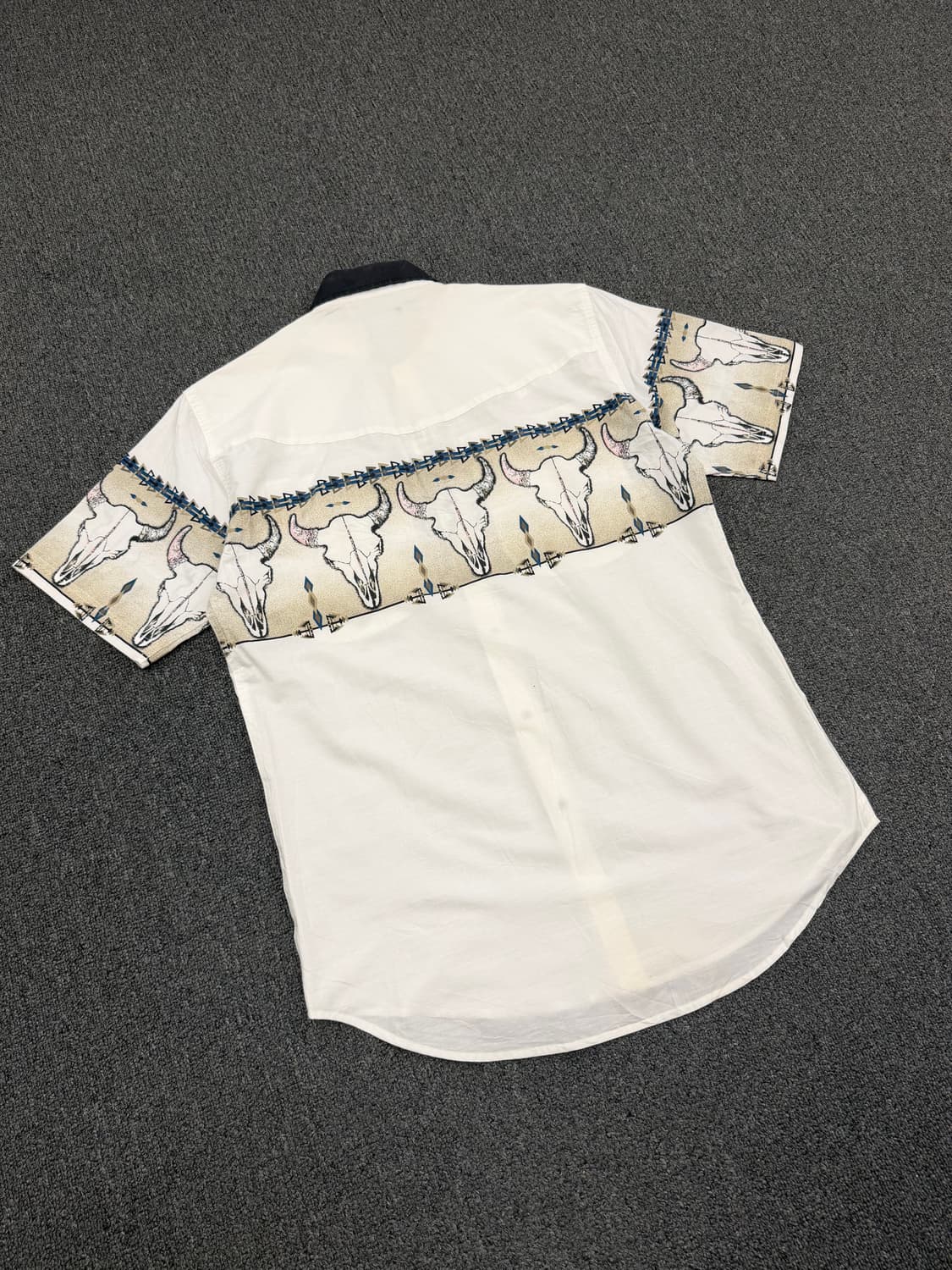 M) 하이눈 빈티지 웨스턴 패턴 반팔셔츠 상품이미지2