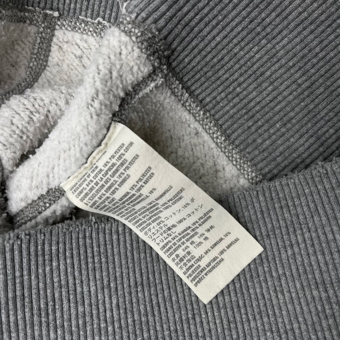 아베크롬비 센터로고 그레이 후드집업 M 상품이미지6