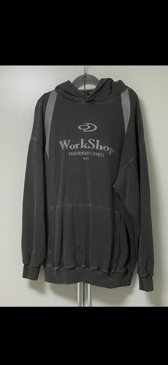 트래블 워크샵 피그먼트 후드티 블랙차콜 상품이미지2