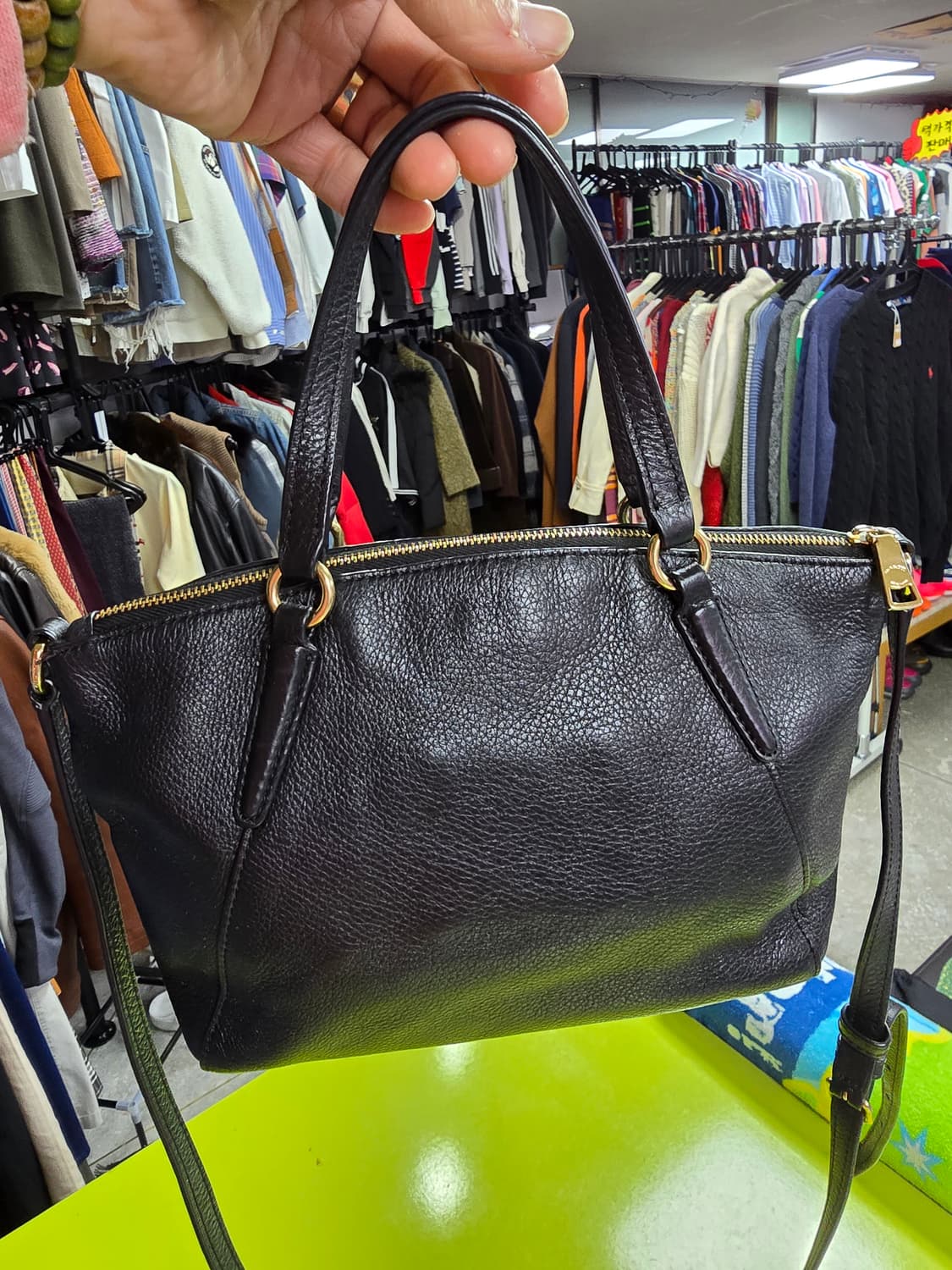 코치 블랙 레더 토트백 (1473) 상품이미지2