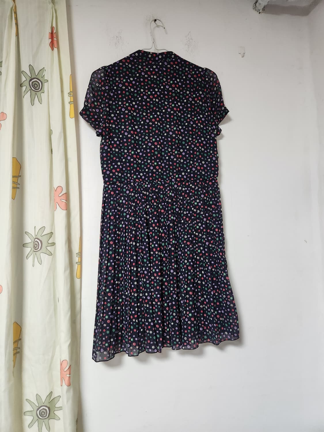 illou 시스루 도트 플리츠 원피스M 상품이미지2