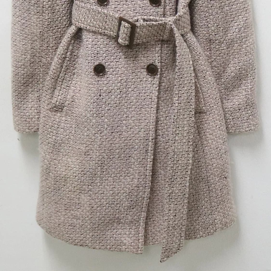 PARIOLY 트위드 투버튼 벨트 울 코트 62454 상품이미지4