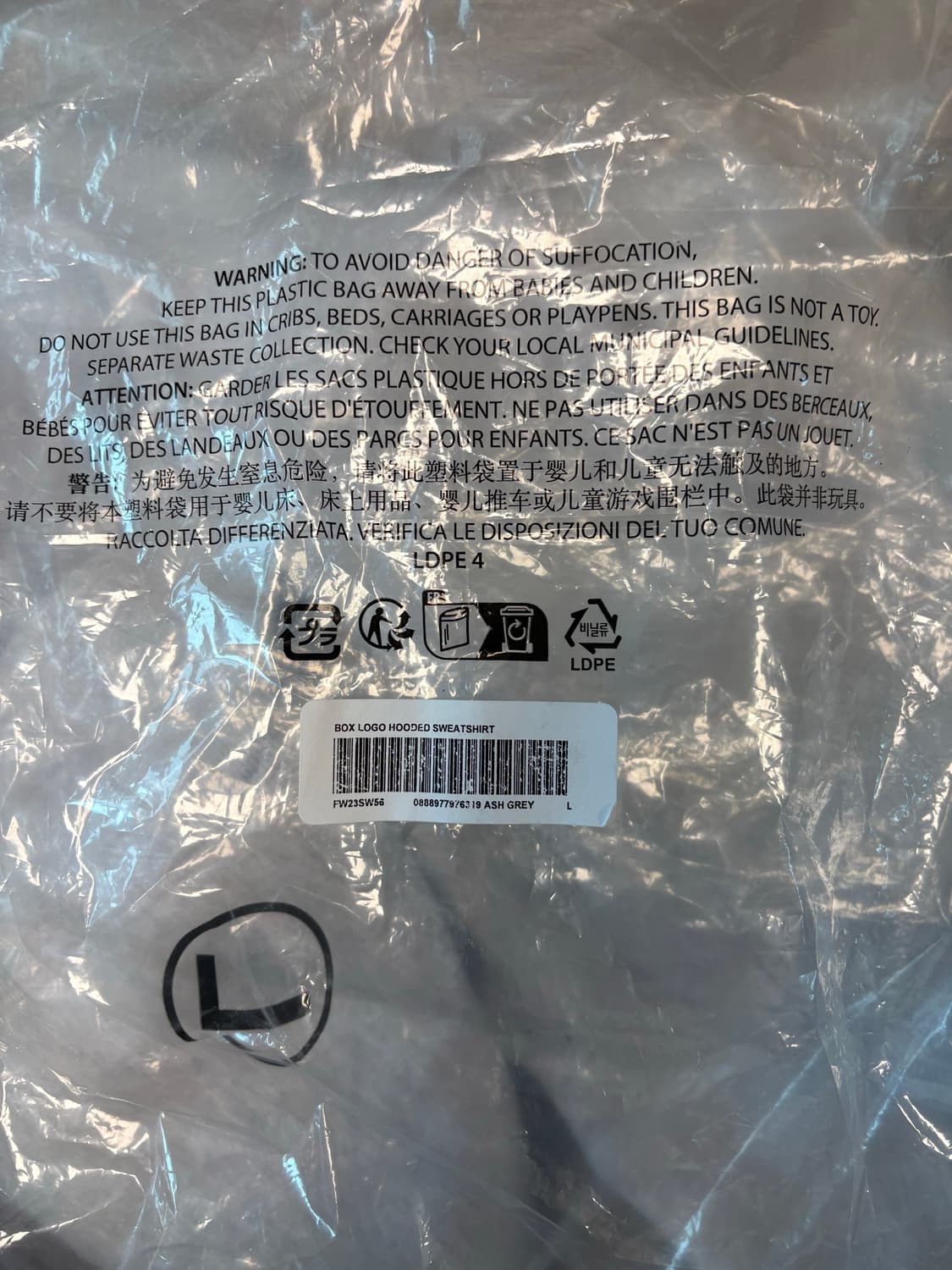 23FW 슈프림 박스로고 후드티 애쉬 그레이 L 카모박스로고 상품이미지7