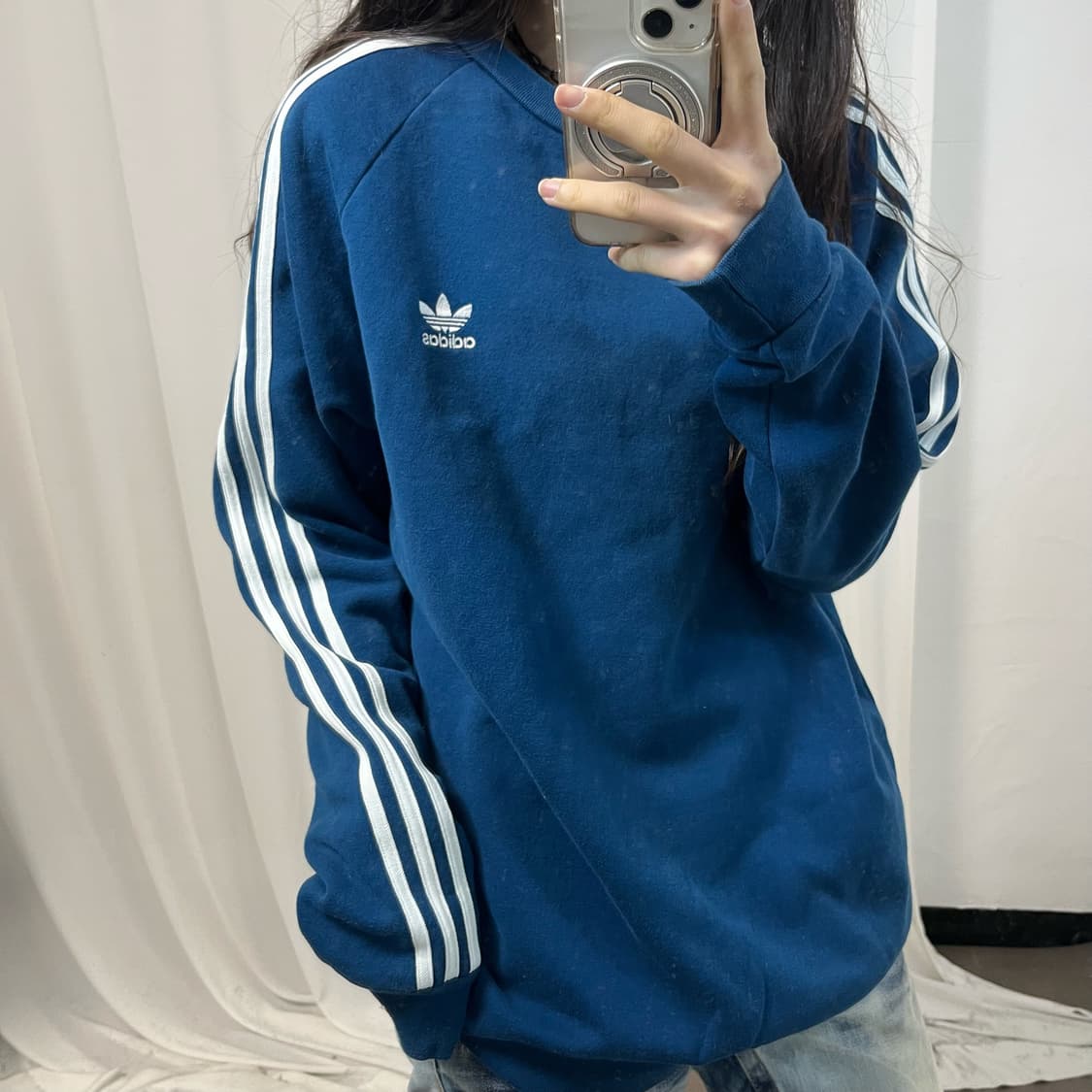 Adidas Navy Blue Firebird Sweatshirt 상품이미지3