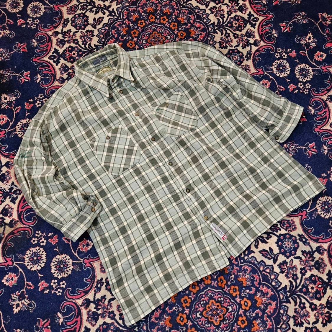 퀵실버 00's  빈티지 루즈핏 체크 셔츠  상품이미지1