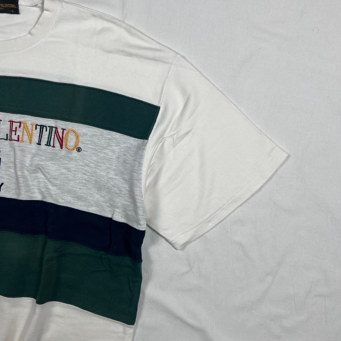 90‘s 지아니발렌티노 valentino 멀티컬러 로고 반팔티 상품이미지3