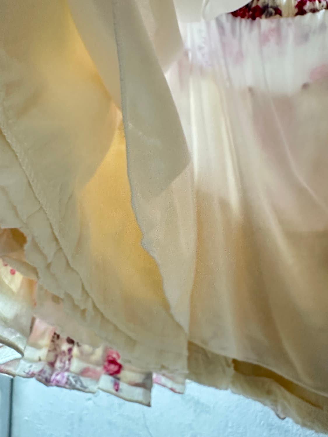 일본빈티지 CHUXXX 플로럴 티어드 캉캉 볼륨 실루엣 밴딩 스커트 상품이미지5