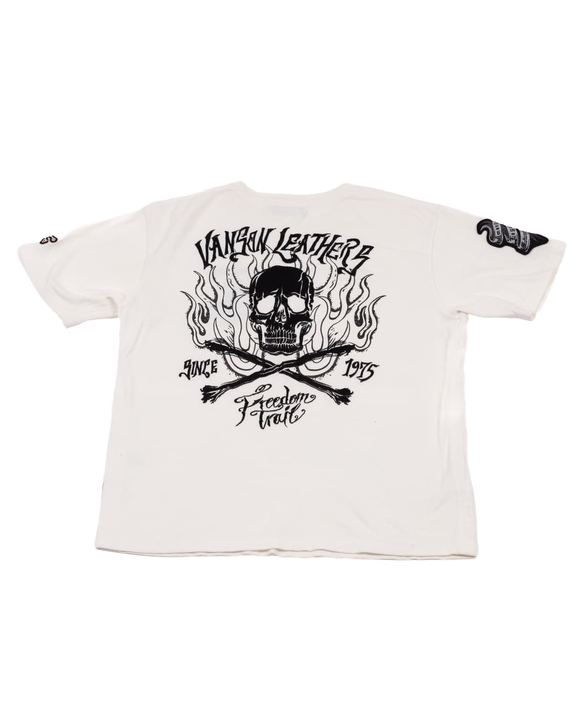 Vanson Leathers 스컬 자수 T-Shirt 상품이미지2