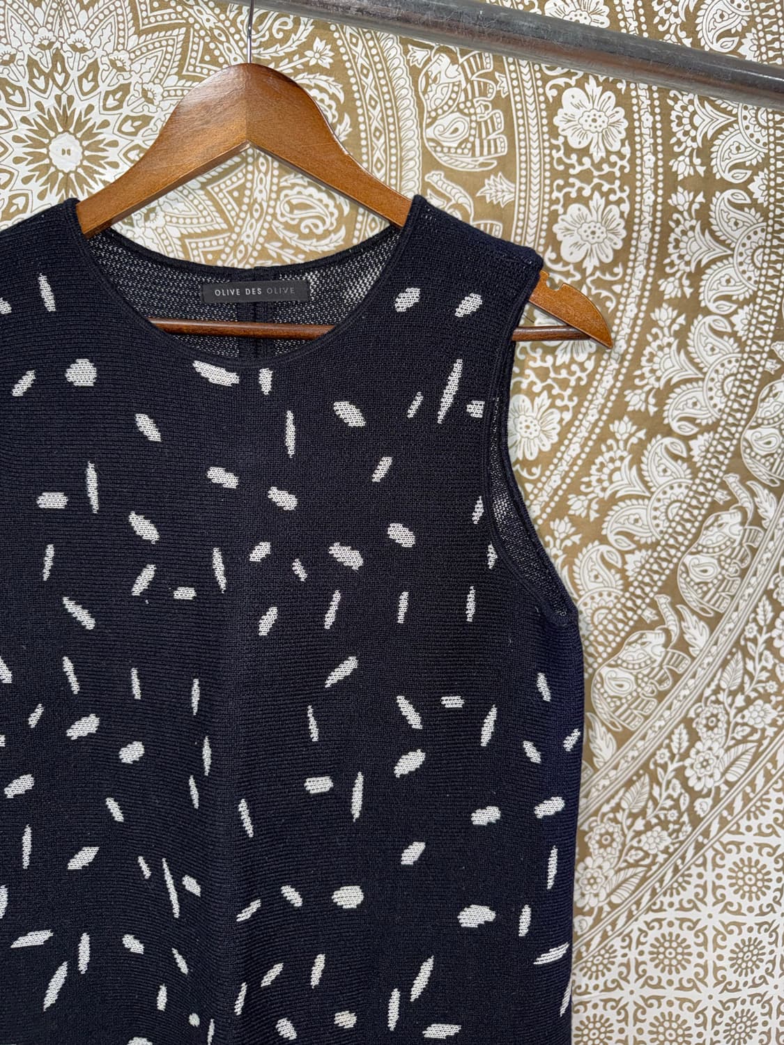 올리브데올리브 여성 패턴 민소매 미니 원피스 상품이미지3