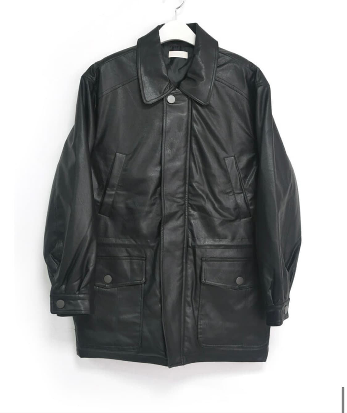 프라이빗룩북 패디드 레더 자켓 상품이미지2