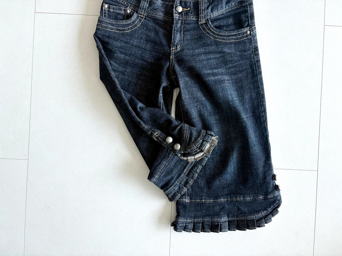 axes femme) ruffle hem denim pants 상품이미지3