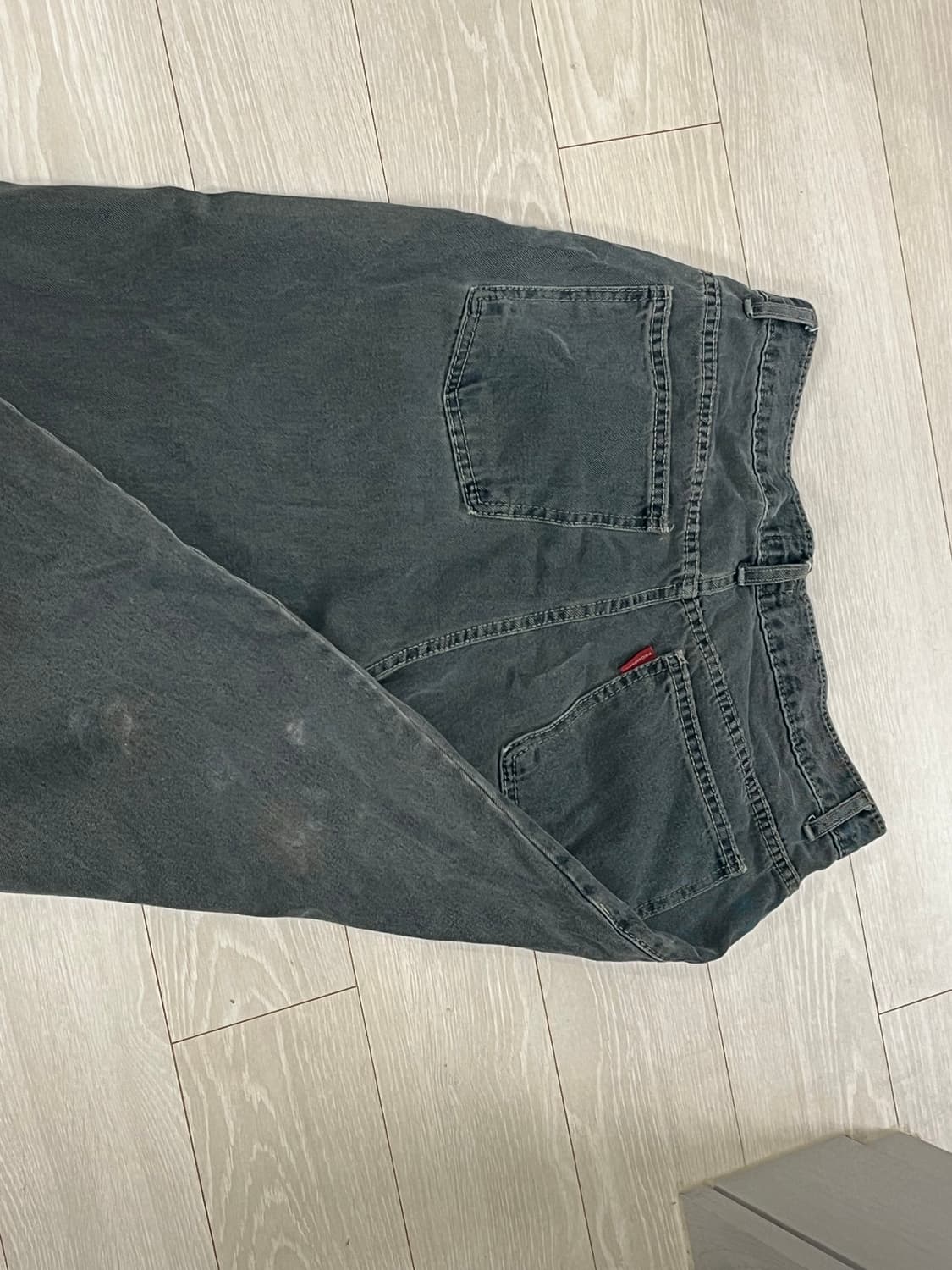 키도 unisex 와이드피그먼트 데님 팬츠 상품이미지2