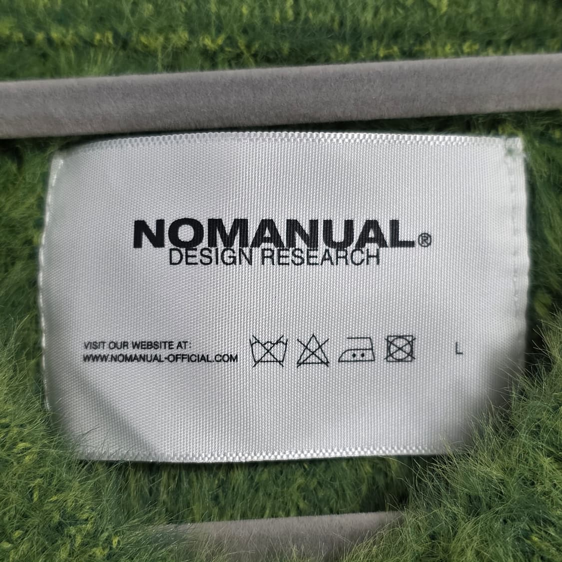 0144 노메뉴얼 NOMANUAL 퍼 니트 L / 그린 / 23FW 상품이미지6