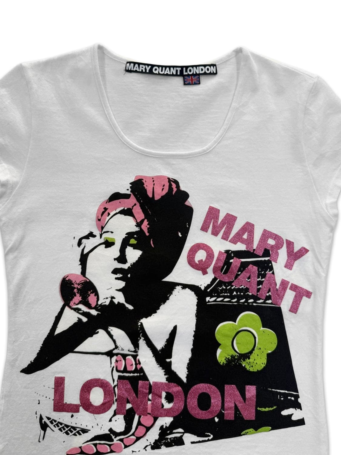 빈티지 MARY QUANT 로고 반팔 티 상품이미지3