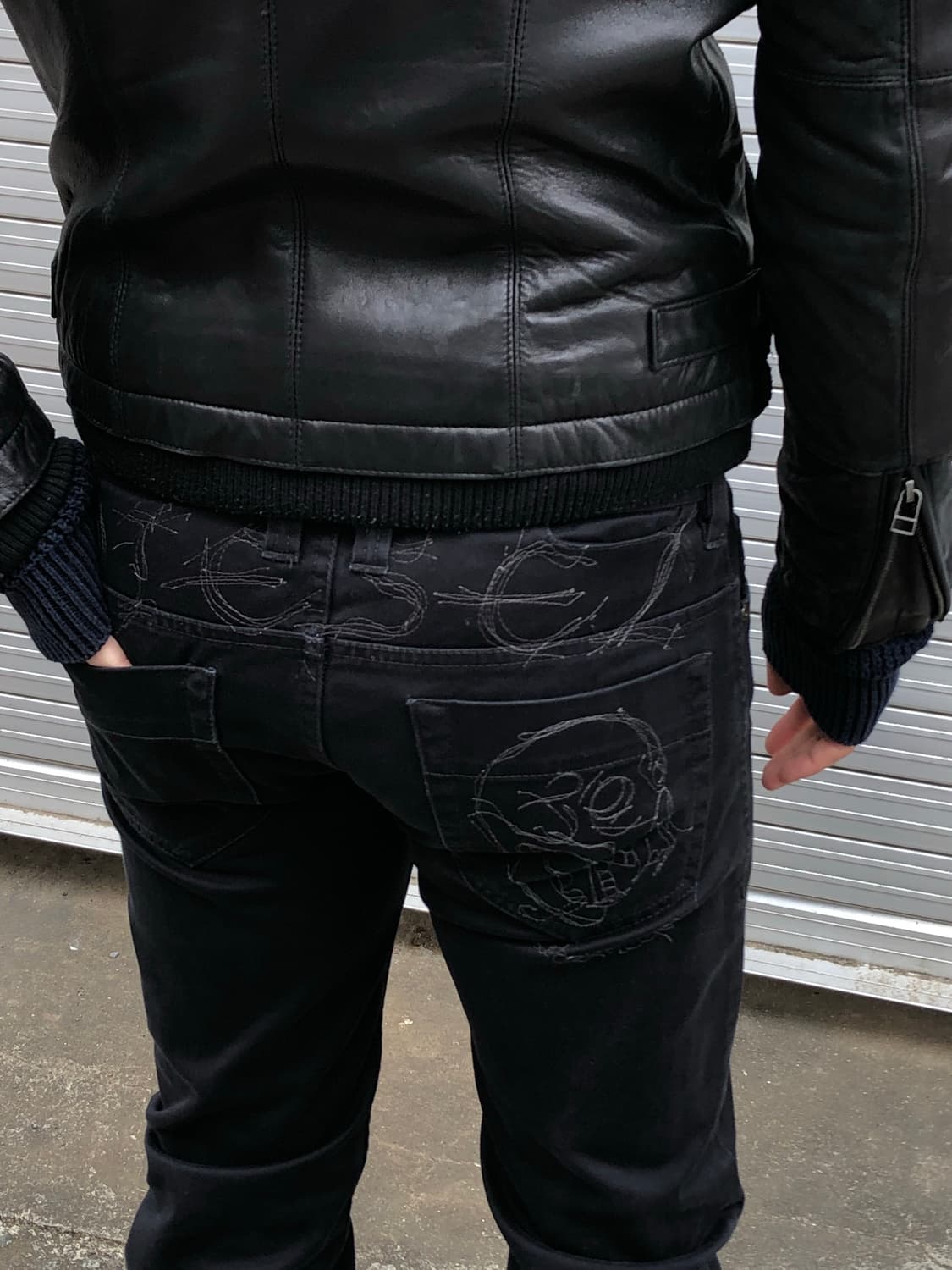 디젤 스컬 자수 블랙진  상품이미지8