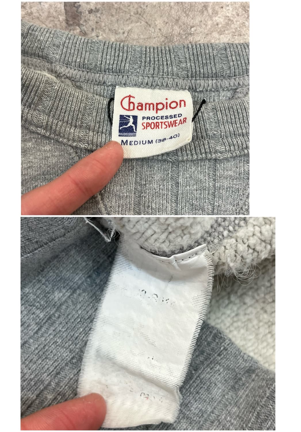 챔피온 기모 맨투맨 그레이 M #csz2382 상품이미지4