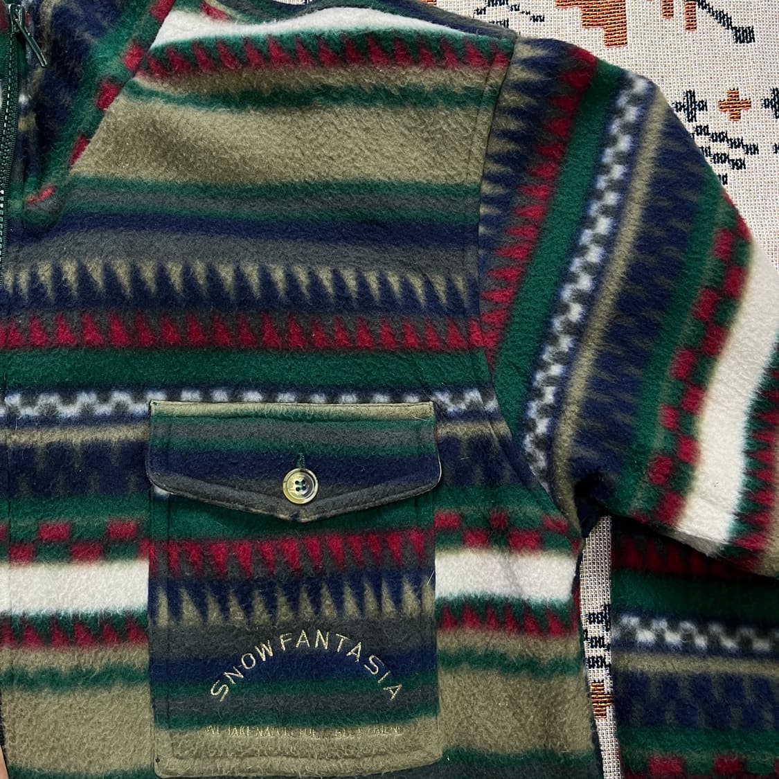 90s SNOW FANTASIA 빈티지 에스닉 플리스 (실측확인) 상품이미지8
